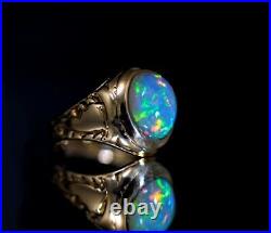 Vintage Tiffany & Co Opal Pinky Men's 14K Gold Ring