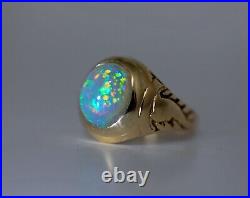 Vintage Tiffany & Co Opal Pinky Men's 14K Gold Ring
