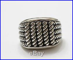Vintage USed David Yurman Men's Maritime Rope Sterling Silver Ring Size 12