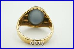 Vintage Uncas 1/20 12k Gold Filled Black White Stone Men's Ring Size 9.5