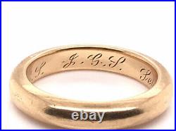 Vintage Wedding Ring Band Mens/Ladies Antique 1897 Victorian 18K Yellow Gold