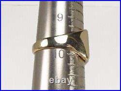 Vintage Zales Jewelers JTC 14K Gold Blank Engravable Signet Oxford Ring Sz 9.75