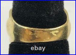 Vtg 14k Yellow Gold Natural Cluster Diamonds Mens Gents Wedding Ring 5.4g Sz 8