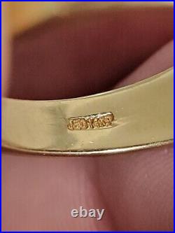 Vtg JED 14KP Solid Yellow Gold genuine Diamond Ring Size-9.5 Estate Men 5.1g